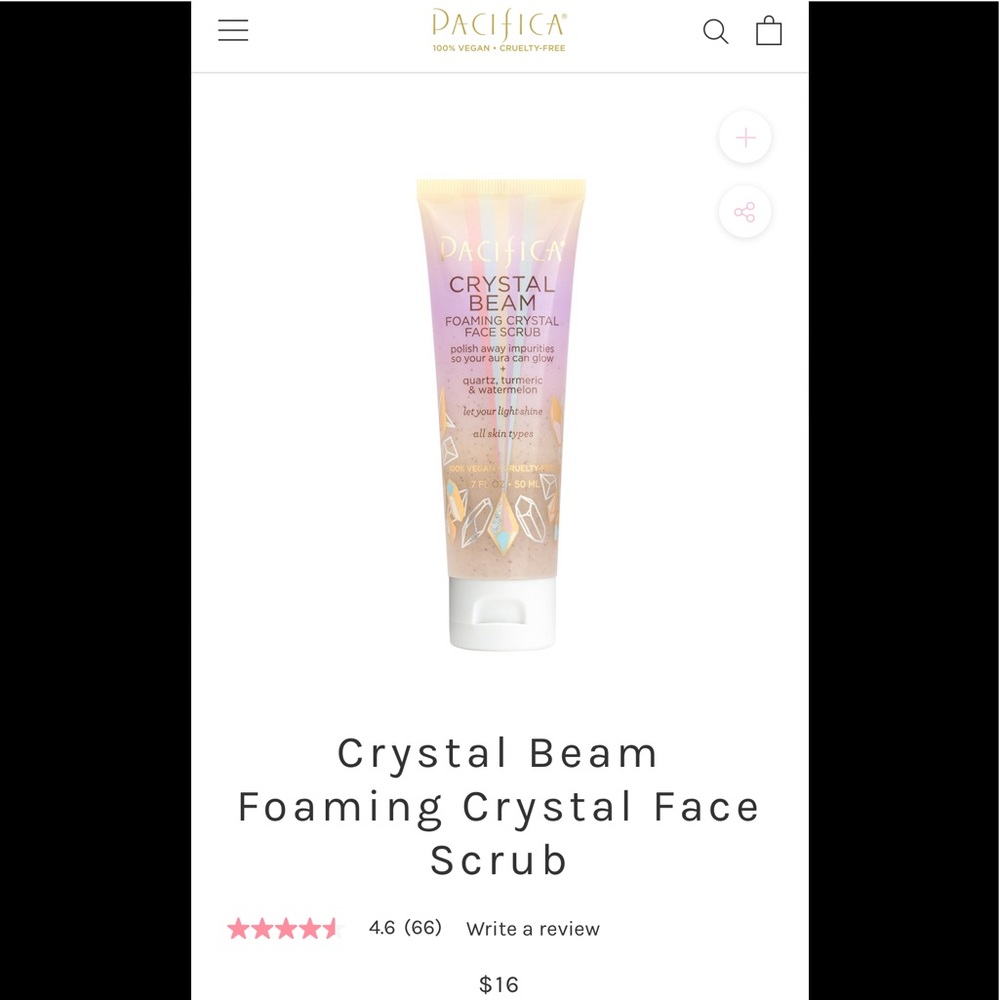 NEW: 2-pack Pacifica foaming gentle face scrub
